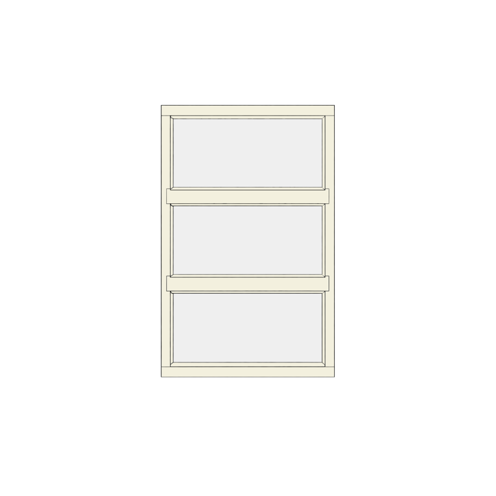 Fixed window - 3 pane vertical