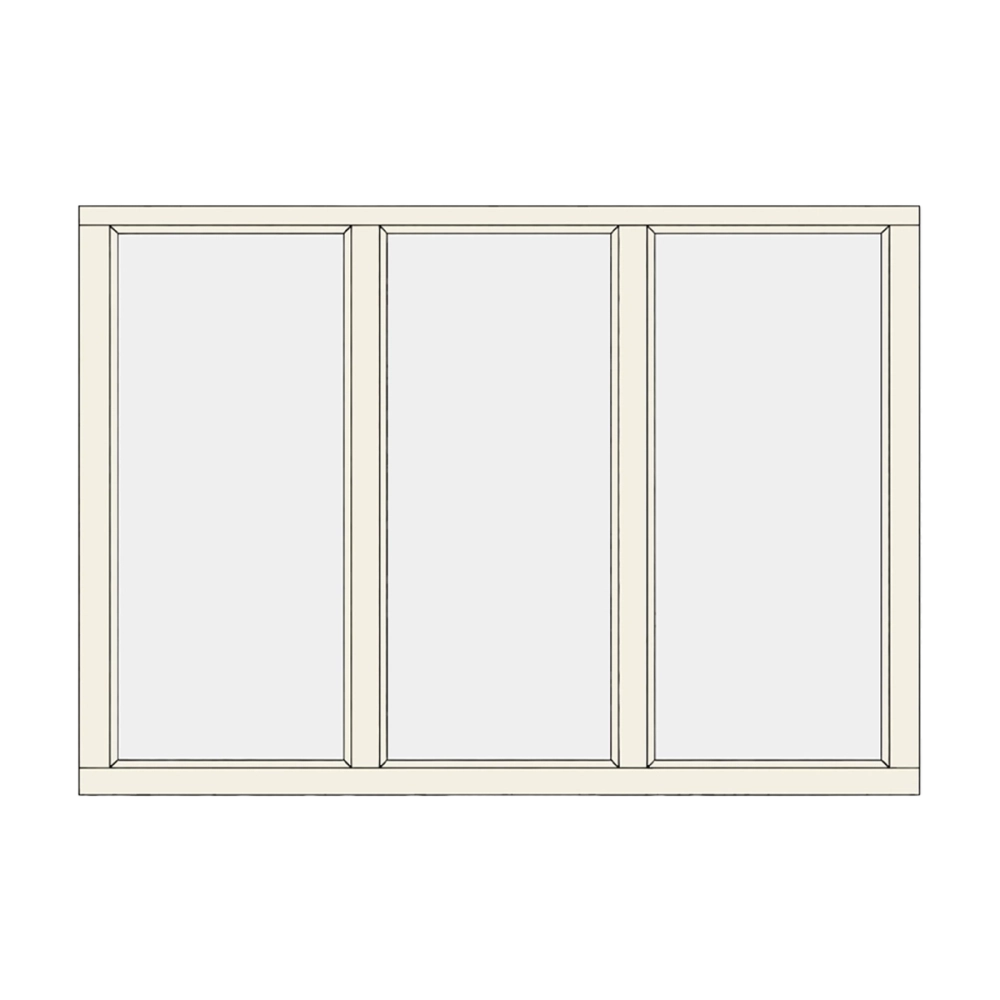 Fixed window – 3 horizontal panes
