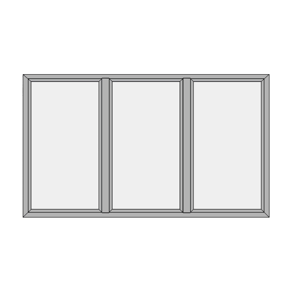 Fixed window – 3 horizontal panes