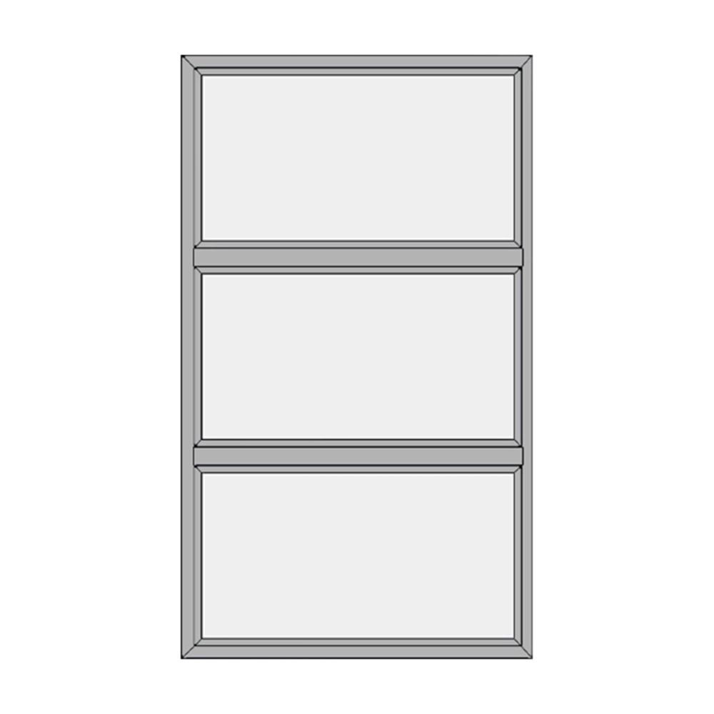 Fixed window – 3 vertical panes