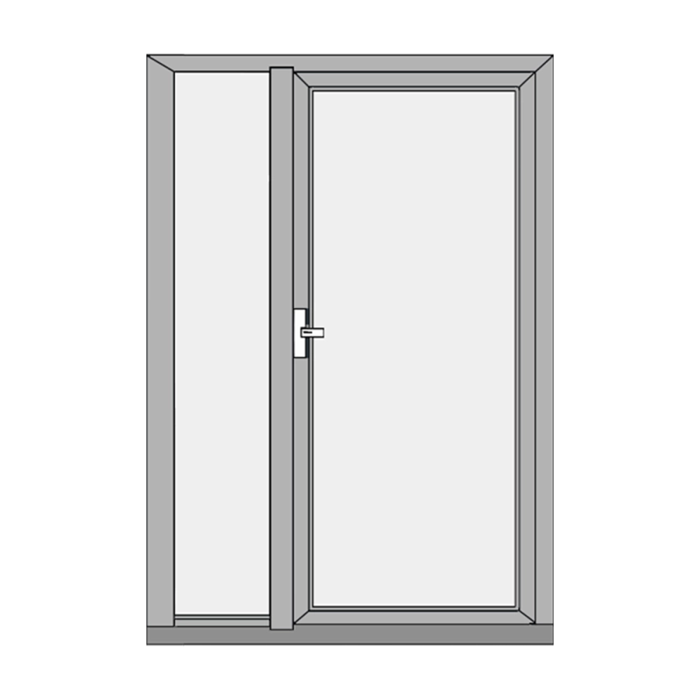 Patio door with sidelight